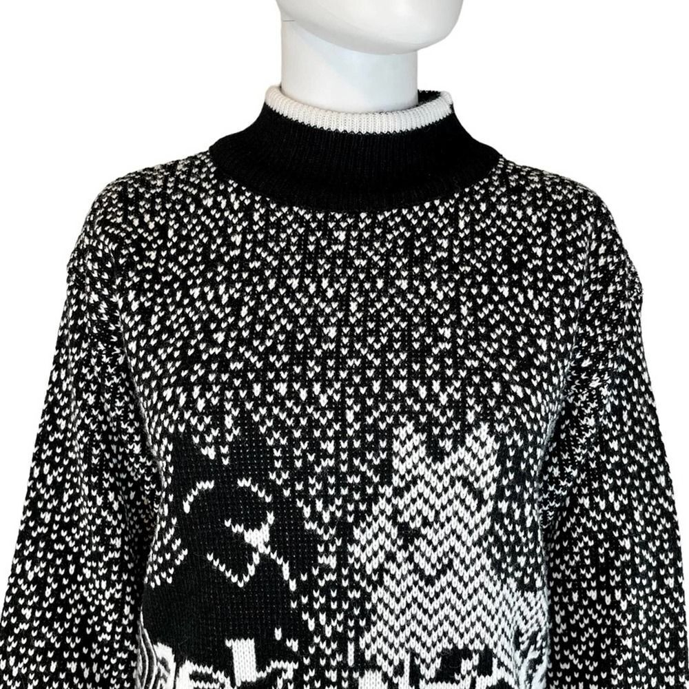 Nuggets Vintage Scottish Terrier Knit Sweater Medium - Picture 2 of 8